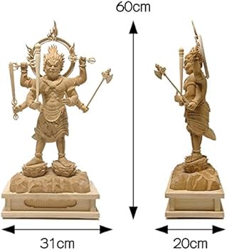 Amazon | 楠 大元帥明王 60cm 木彫り 仏像 | Ryusho | 仏像 通販